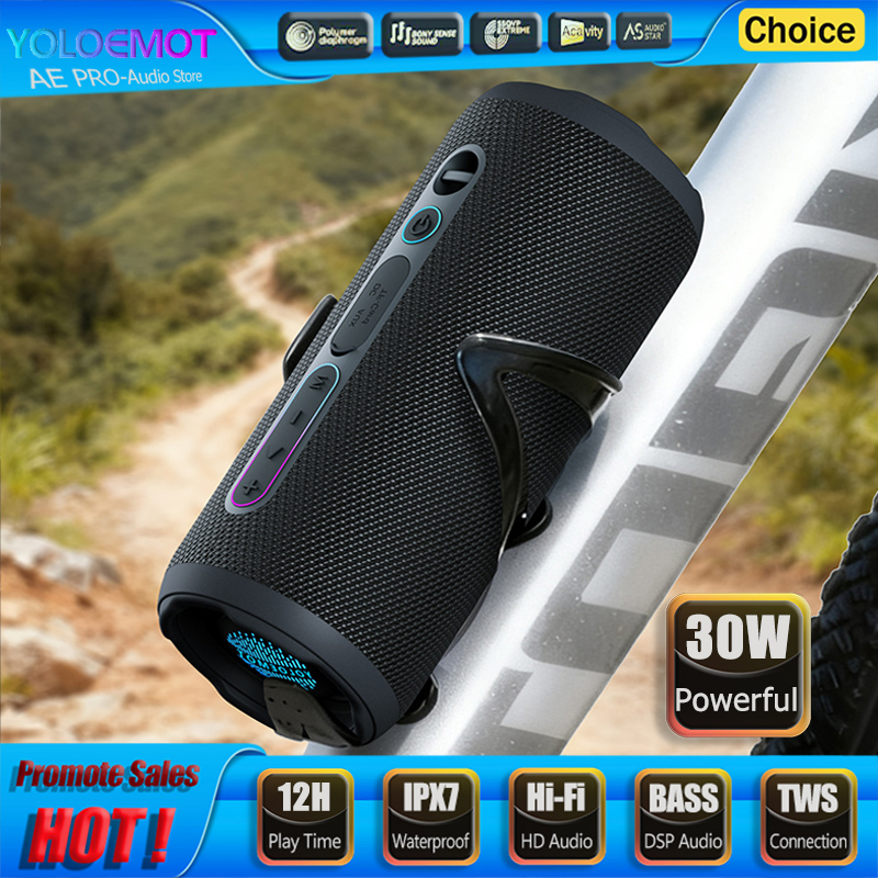 Portable Bluetooth Speaker Waterproof Ipx7 - 30W draagbare Bluetooth-luidspreker Draadloze EQ-subwoofer Buiten