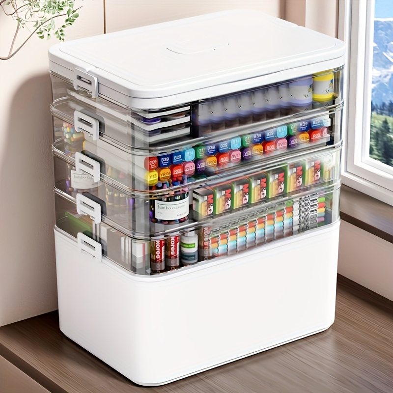 Laptops - Multifunctionele meerlaagse opbergbox met handvat, grote/extra