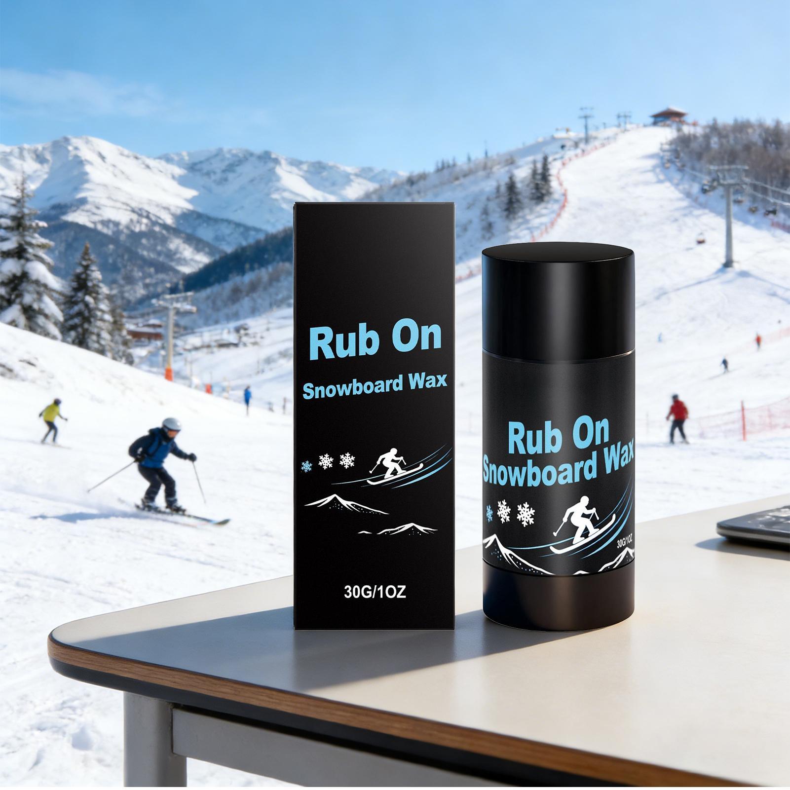 Laptops - 30g draagbare snowboardwax, waxaccessoires met kurkapplicator,