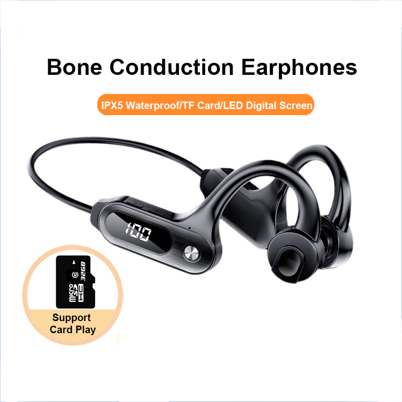 Bone Conduction Running Headphones - Beengeleiding Bluetooth 5.3 Oordopjes Hangende oorhaak