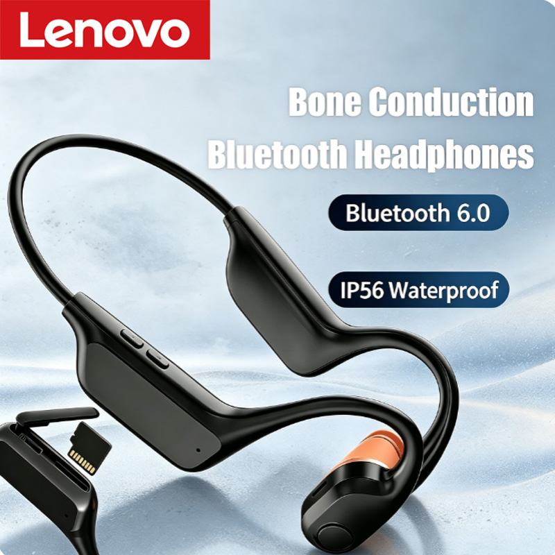 Bone Conduction Running Headphones - Lenovo Open-Ear Bluetooth-hoofdtelefoon met beengeleiding en