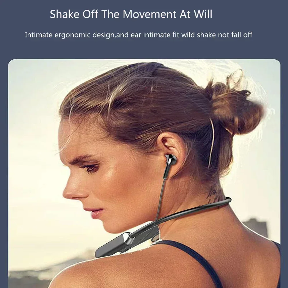 Magnetic Neckband Sports Earphones - Draadloze hoofdtelefoon Bluetooth 5.0 nekband koptelefoon