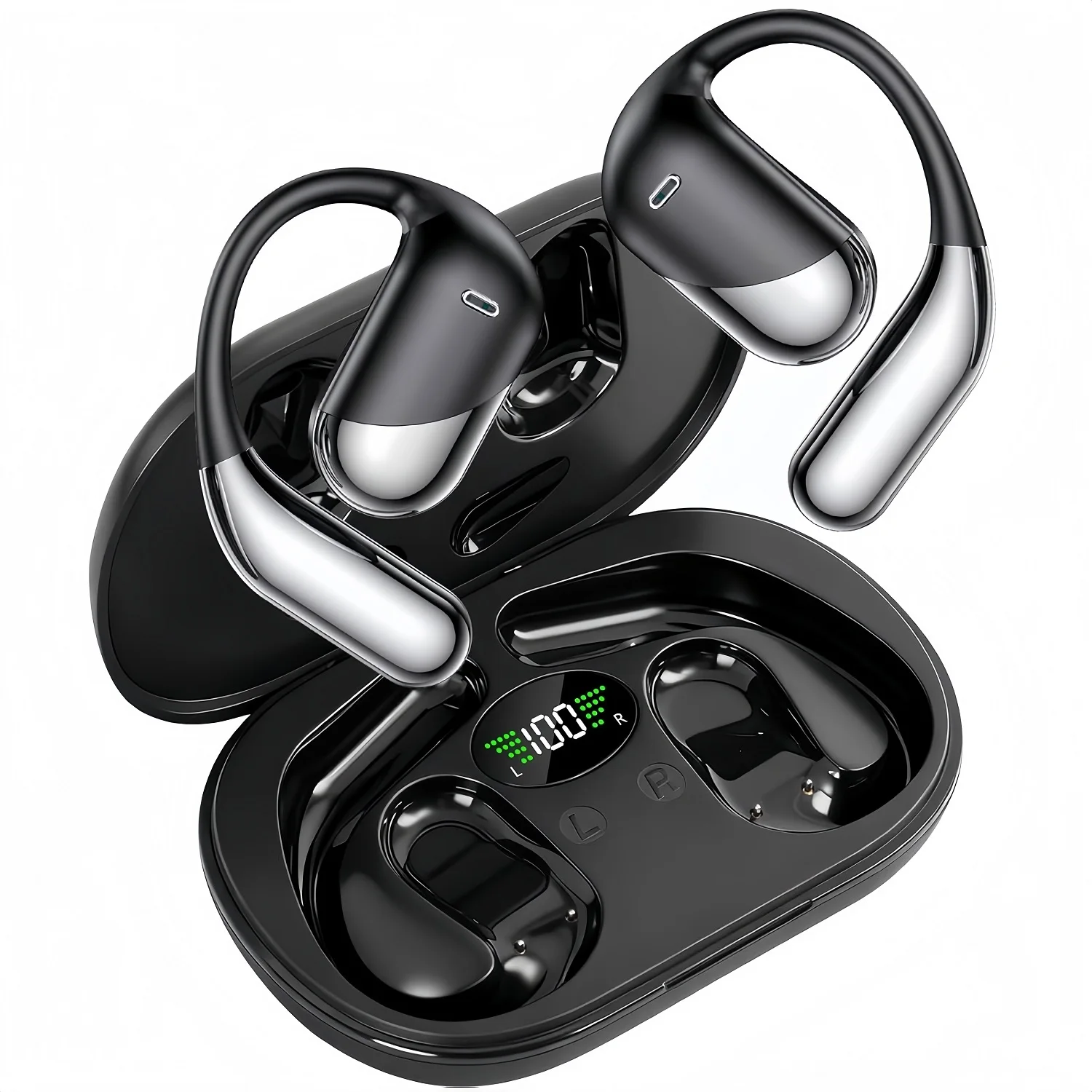 Anc Wireless Over Ear Headphones - Draadloze Sport Oordopjes Bluetooth V6.1 Hoofdtelefoon