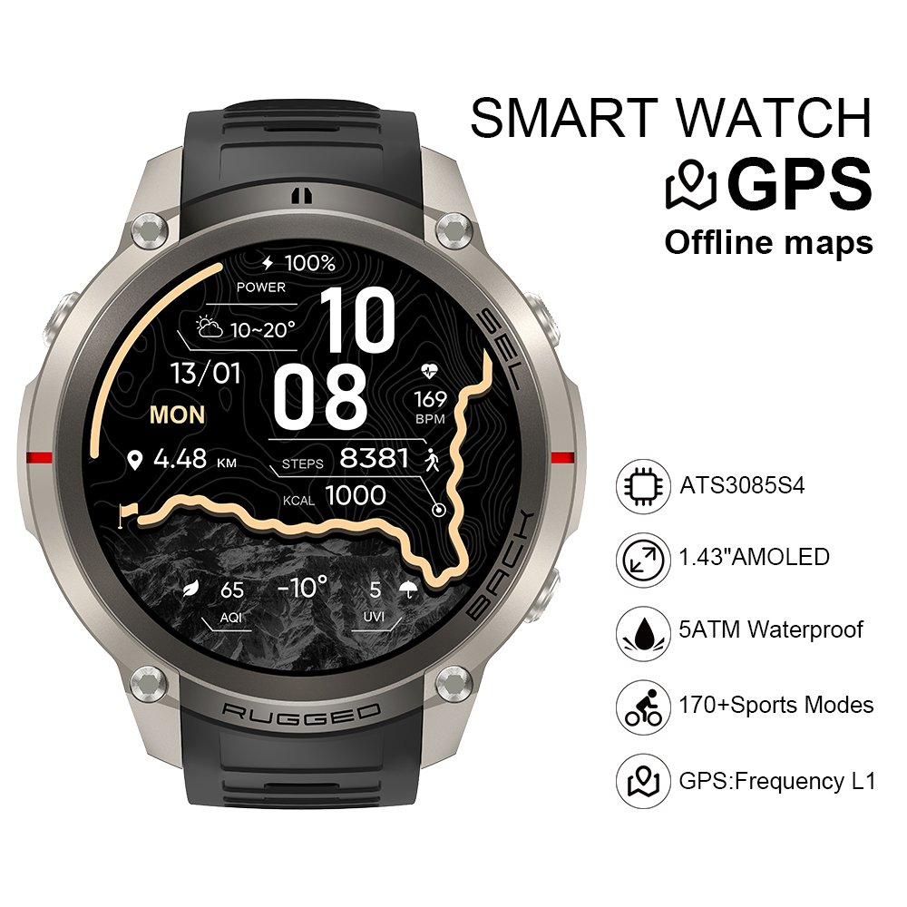 Smartwatches - 2026 DM59 Smartwatch met offline kaart,