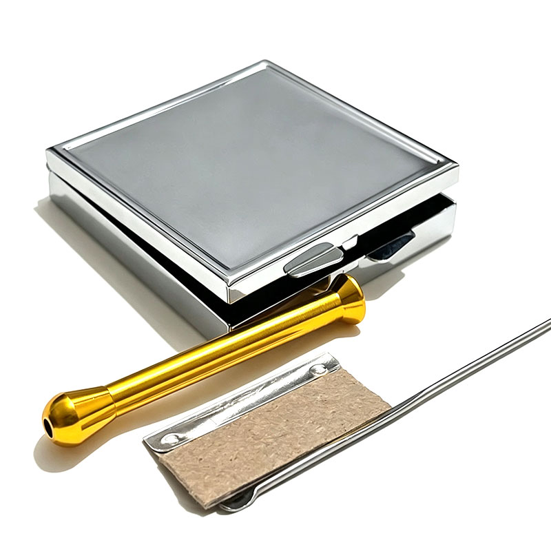 Laptops - 1 Set Draagbare Metalen Sigarettenset, Rookdoos