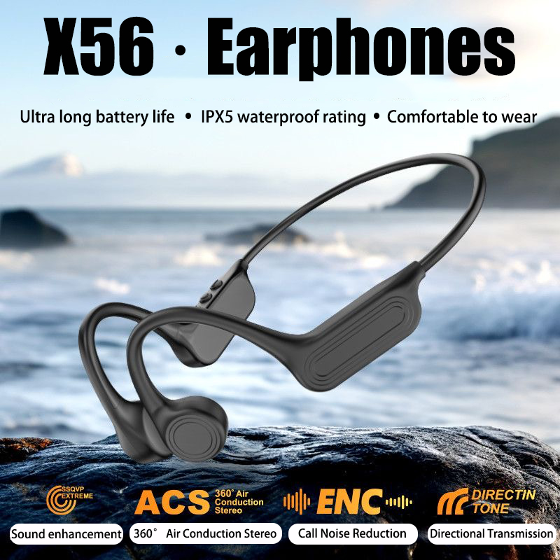 Bone Conduction Running Headphones - Bluetooth draadloze beengeleidingshoofdtelefoon Open-ear hoofdtelefoon met