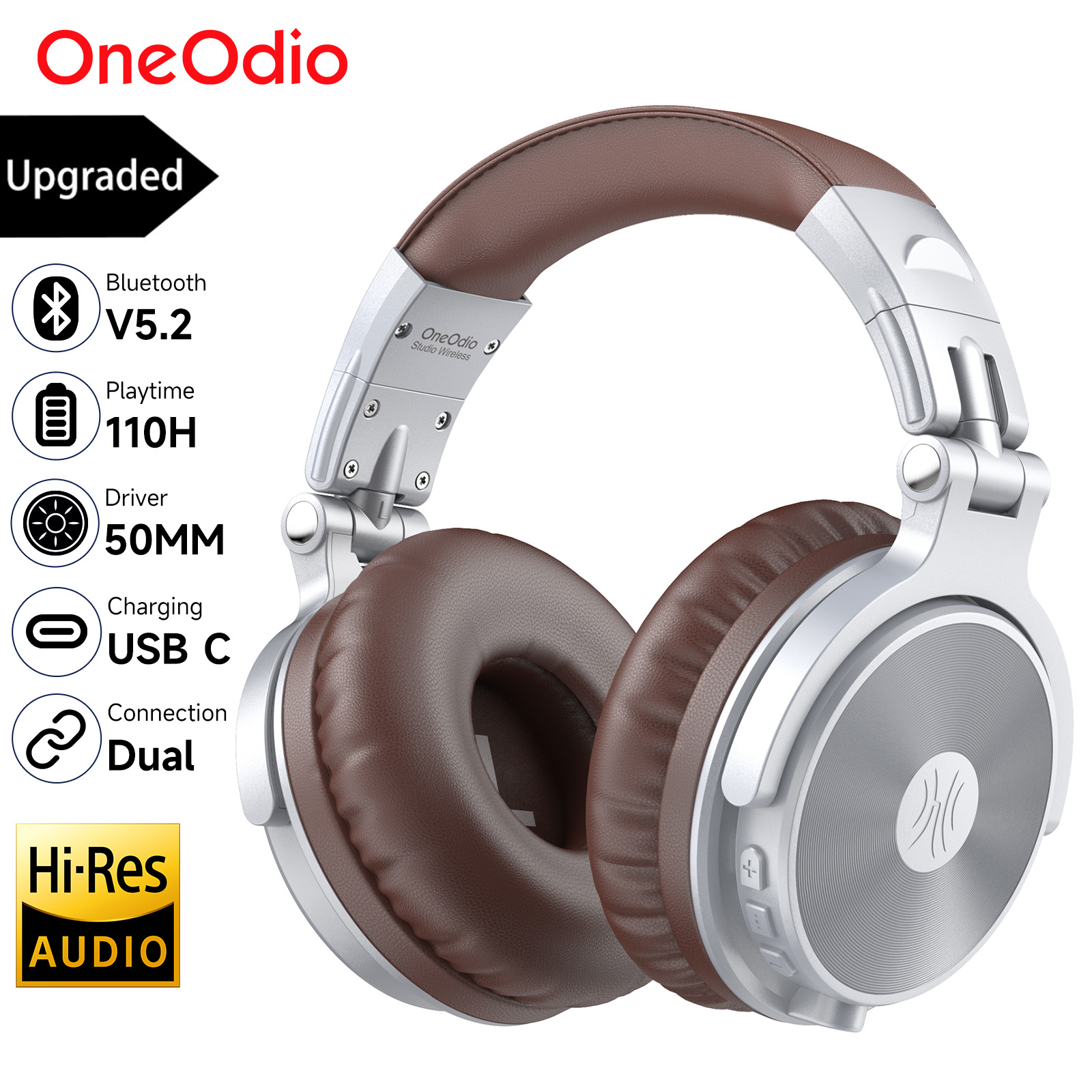 Anc Wireless Over Ear Headphones - Oneodio Upgrade Pro C Draadloze Bluetooth