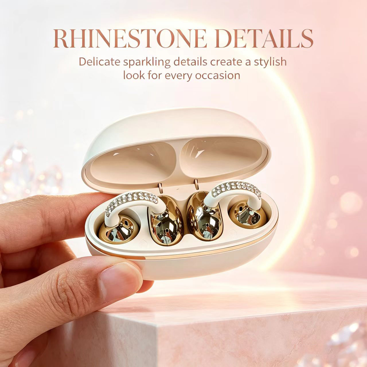 Rhinestone Open Ear Clip Draad - Open Ear Air Conduction Headphones recensie en prijs