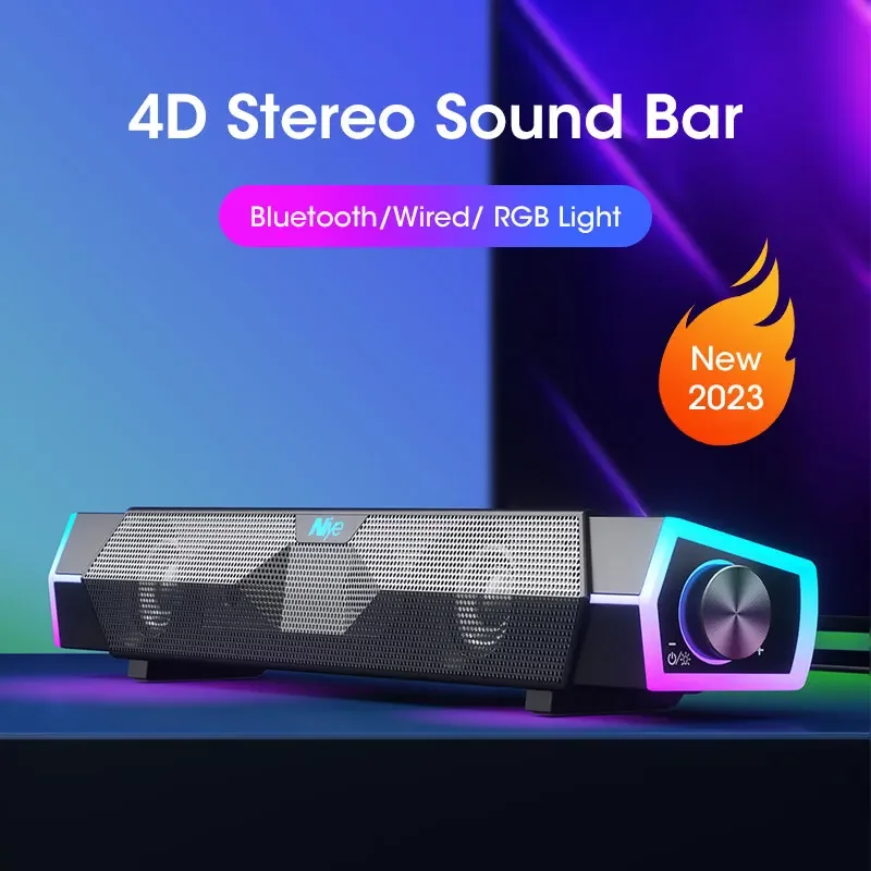 4d Stereo Soundbar Pc Speaker  - Rgb Computer Soundbar For Pc recensie en prijs