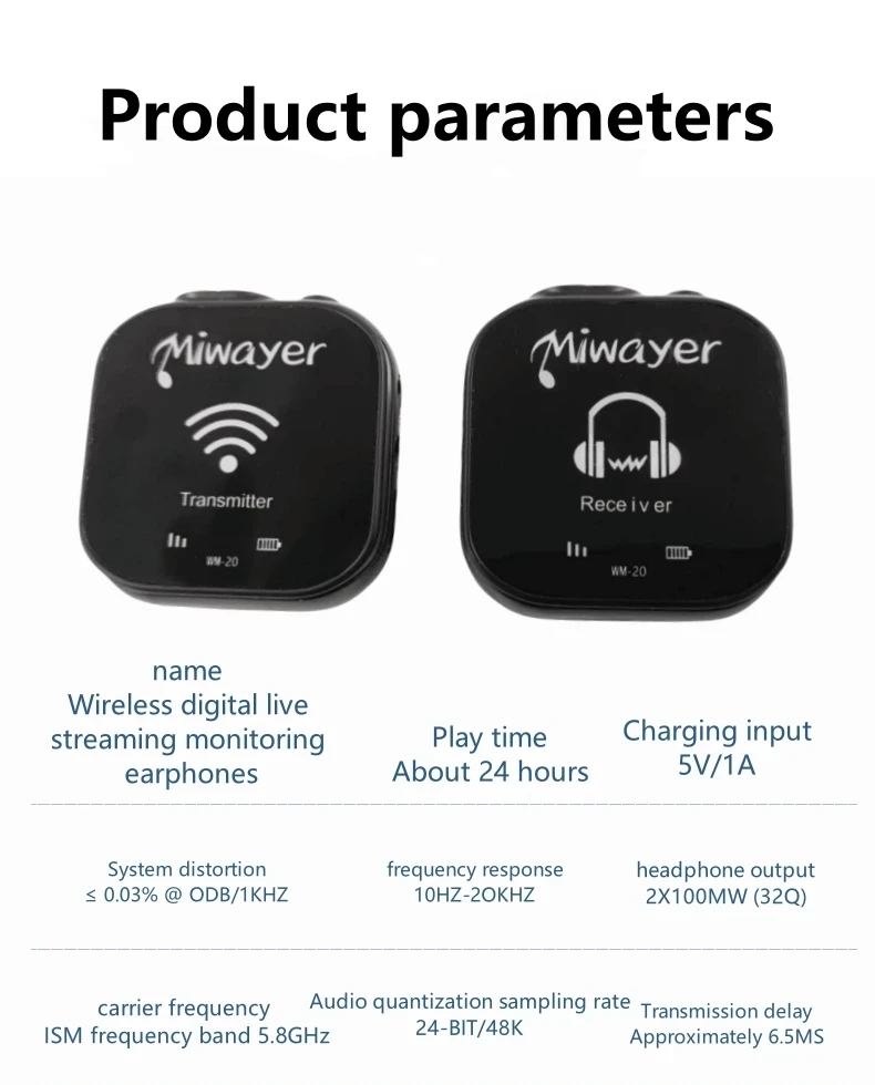 Miwayer WM-20 5.8G Draadloos I - In Ear Monitors For Singers recensie en prijs