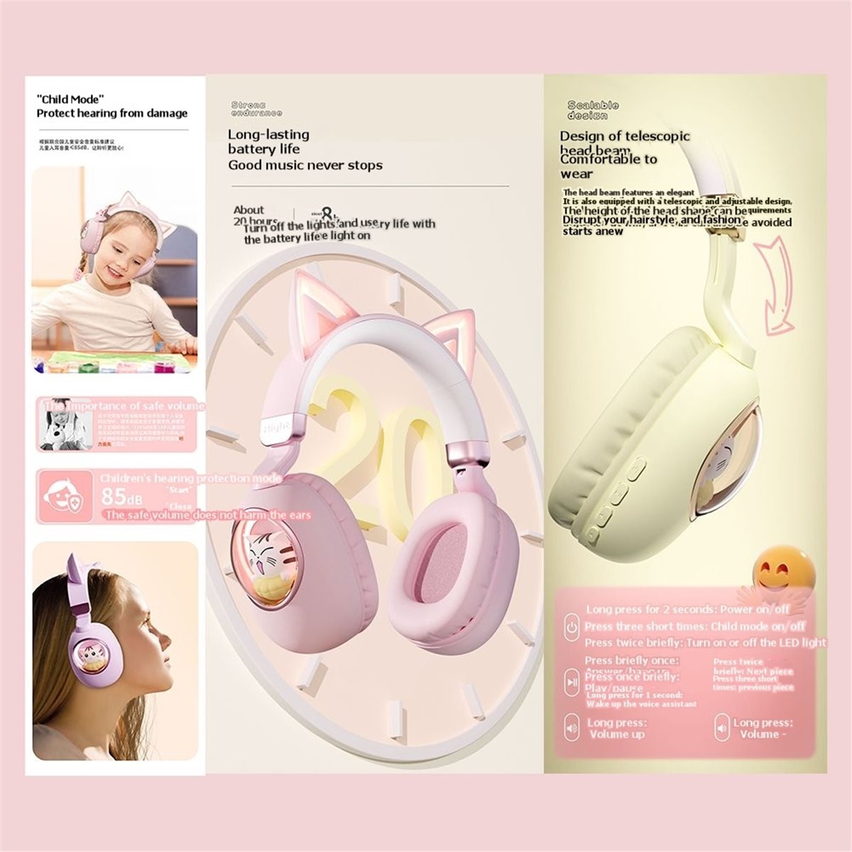 [VALUE PACK] Schattige Bluetoo - Cat Ear Bluetooth Headset Led recensie en prijs