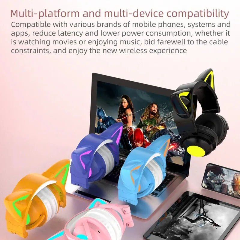 Nieuwe ZW068 Bluetooth5.0 hoof - Cat Ear Bluetooth Headset Led recensie en prijs
