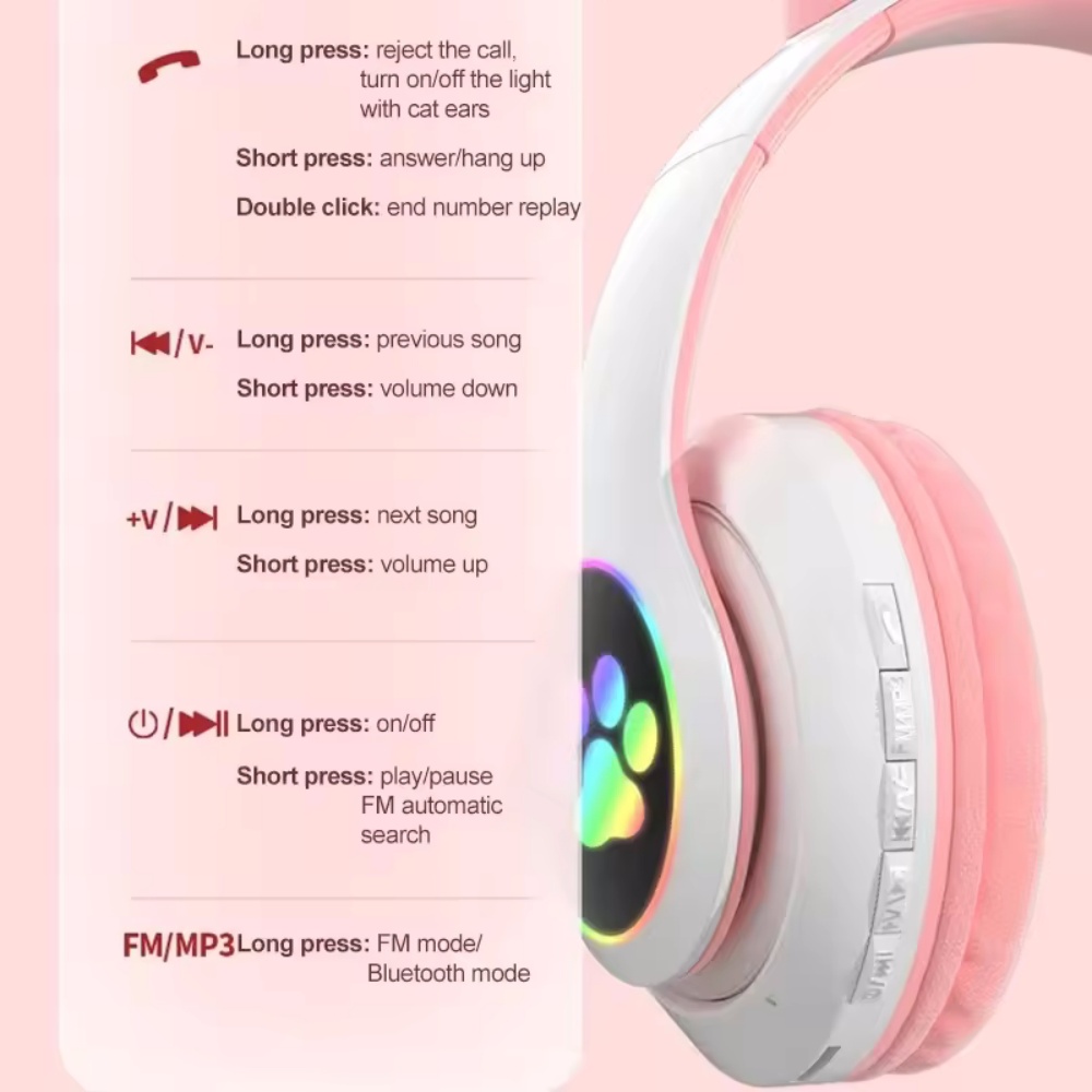 Leuke kattenoor Bluetooth-comp - Cat Ear Bluetooth Headset Led recensie en prijs
