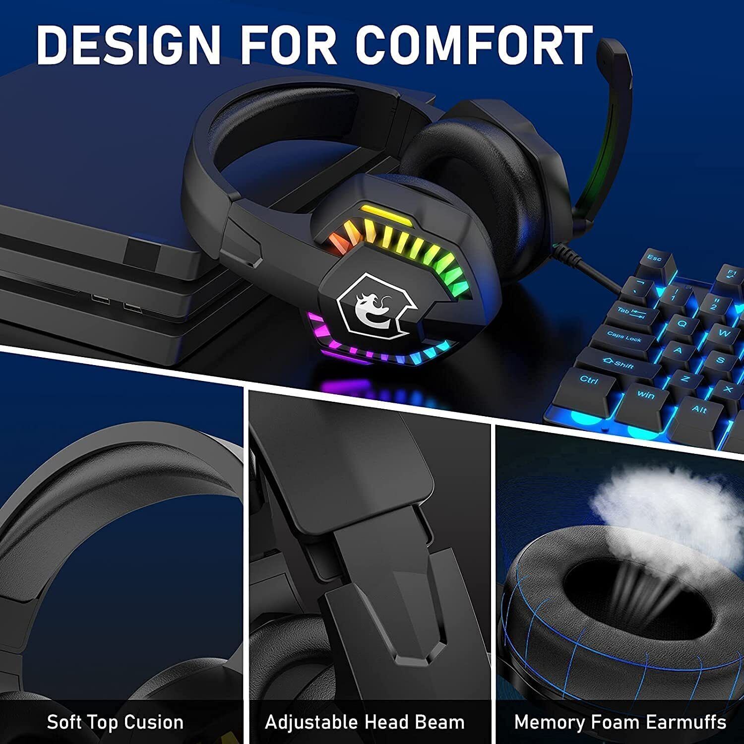 MAMBASNAKE CY907 Bedrade gamin - Gaming Headset With Mic Rgb recensie en prijs