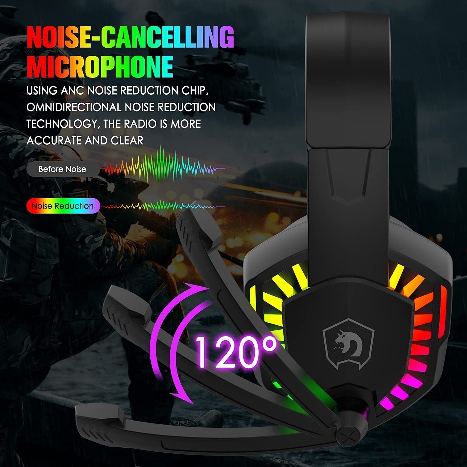 MAMBASNAKE CY907 Bedrade gamin - Gaming Headset With Mic Rgb recensie en prijs