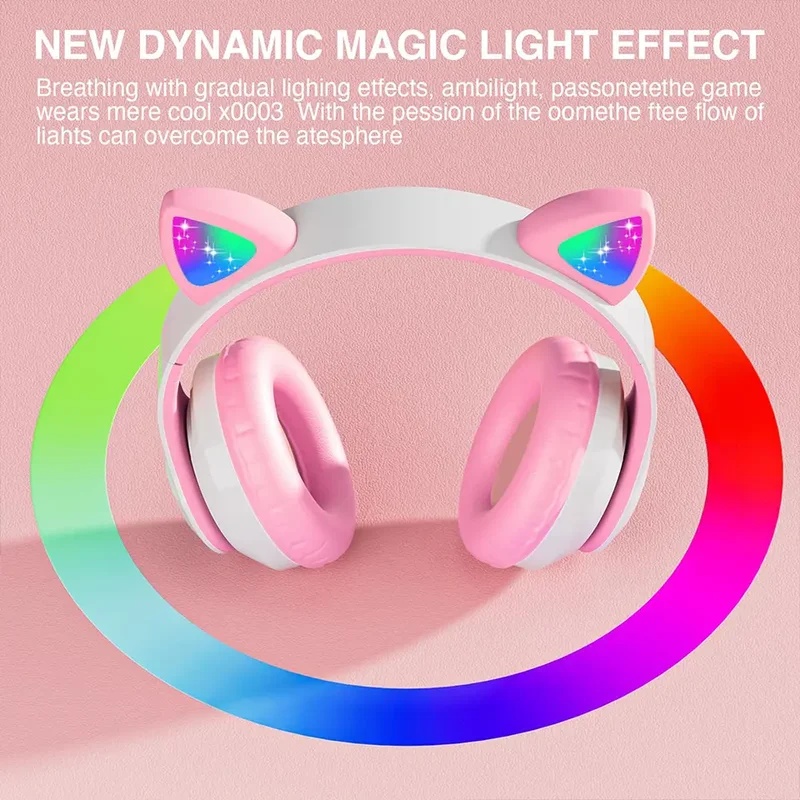 T28 Draadloze Bluetooth Hoofdt - Cat Ear Bluetooth Headset Led recensie en prijs