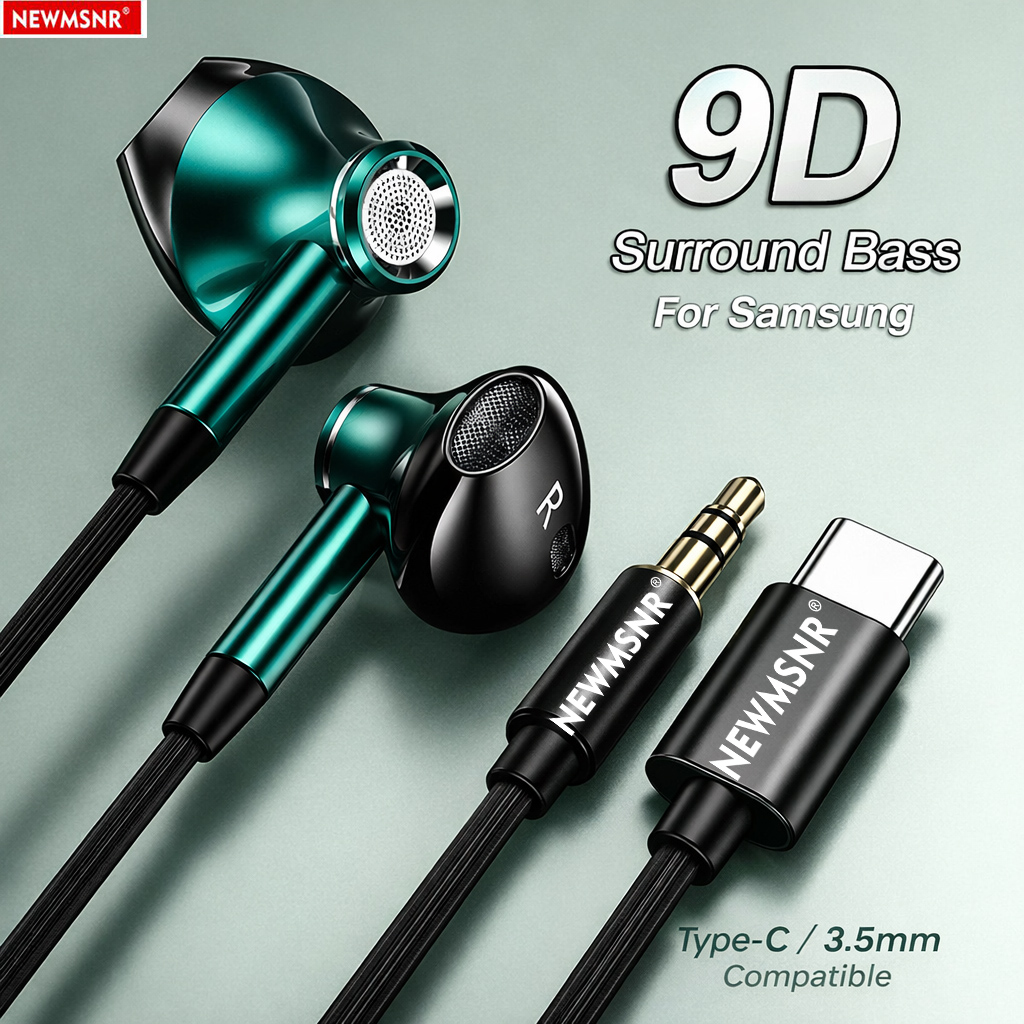9D Surround Bass Type C & 3.5m - Type C Wired Earphones With Mic recensie en prijs