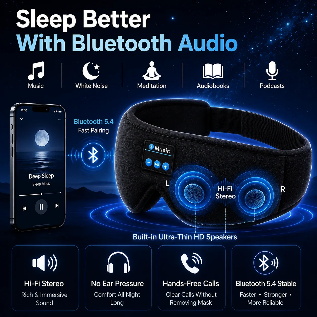 Draadloze slaaphoofdtelefoon o - Sleep Mask Headphones Bluetooth recensie en prijs