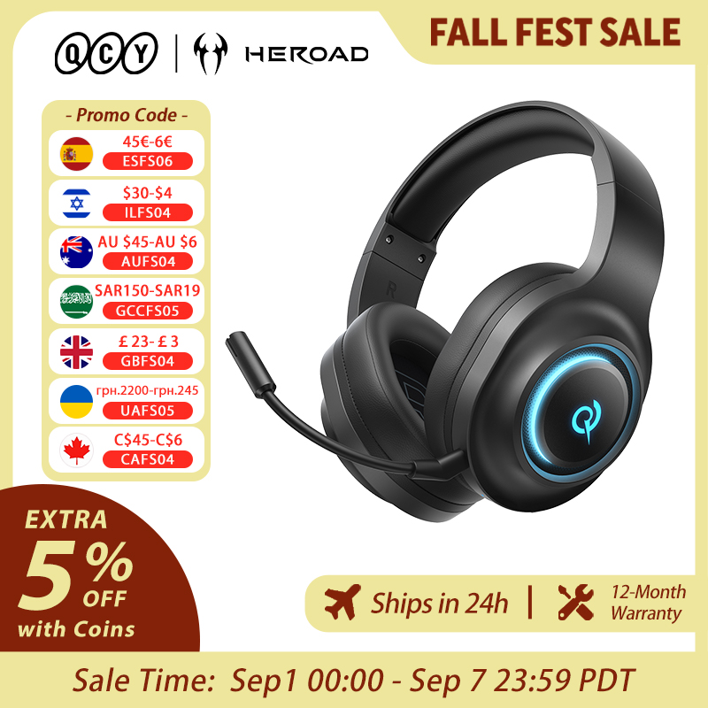 QCY Heroad V200 Gaming Headset - Gaming Headset With Mic Rgb recensie en prijs