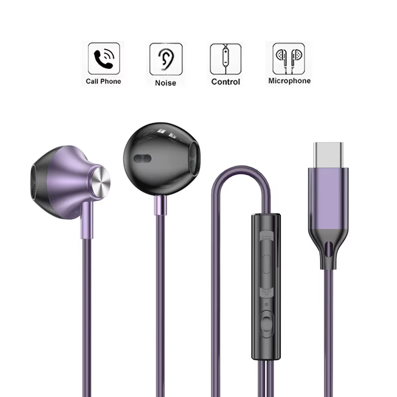 In-ear bedrade hoofdtelefoon H - Type C Wired Earphones With Mic recensie en prijs