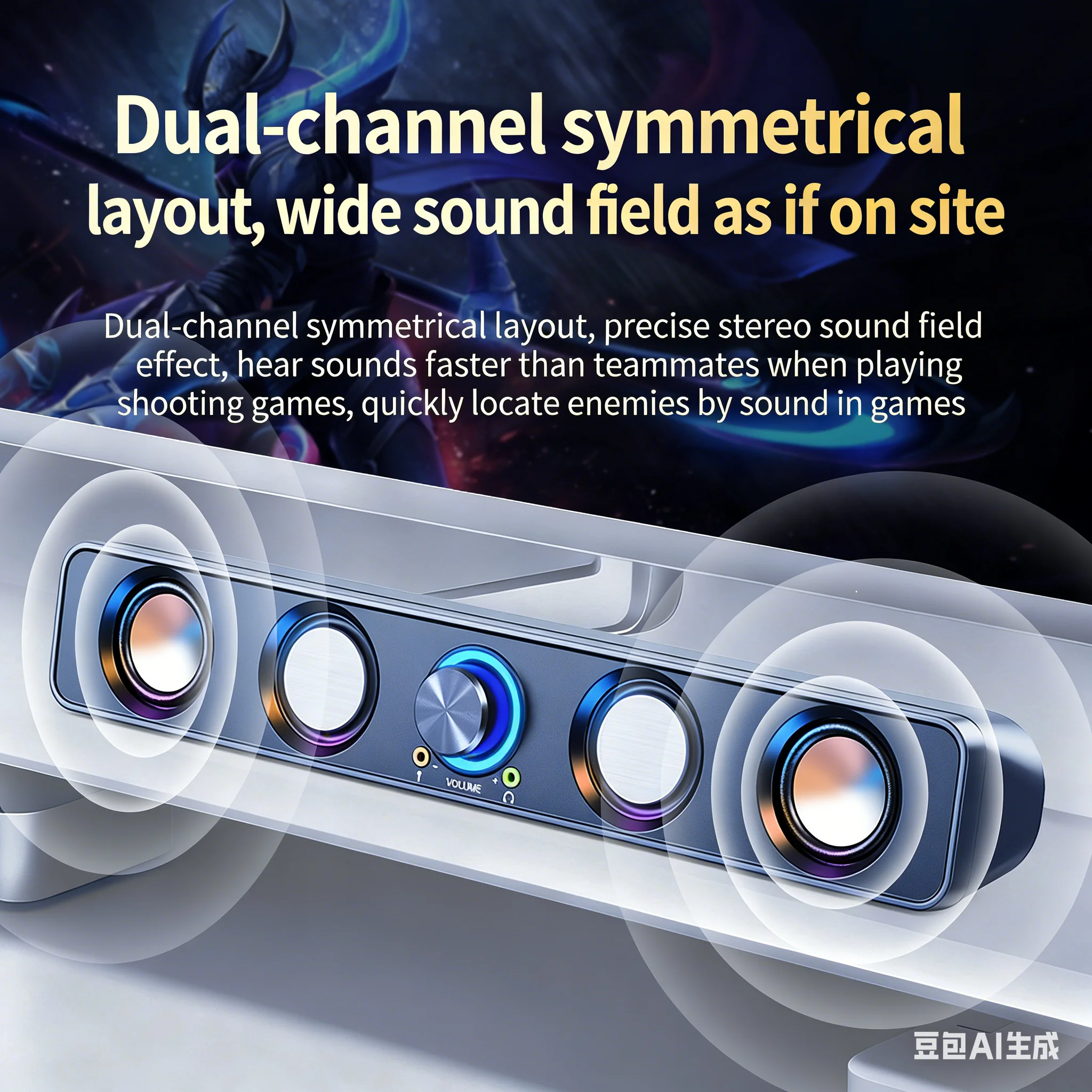 RGB Gaming Soundbar 2.0 Surrou - Rgb Computer Soundbar For Pc recensie en prijs