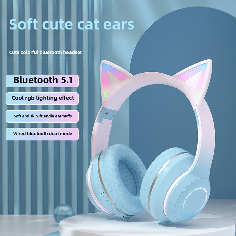 Nieuwe bestverkochte RGB Bluet - Cat Ear Bluetooth Headset Led recensie en prijs