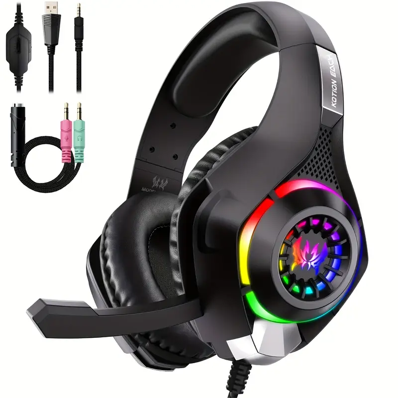 Gamingheadset voor pc, PS4, PS - Gaming Headset With Mic Rgb recensie en prijs