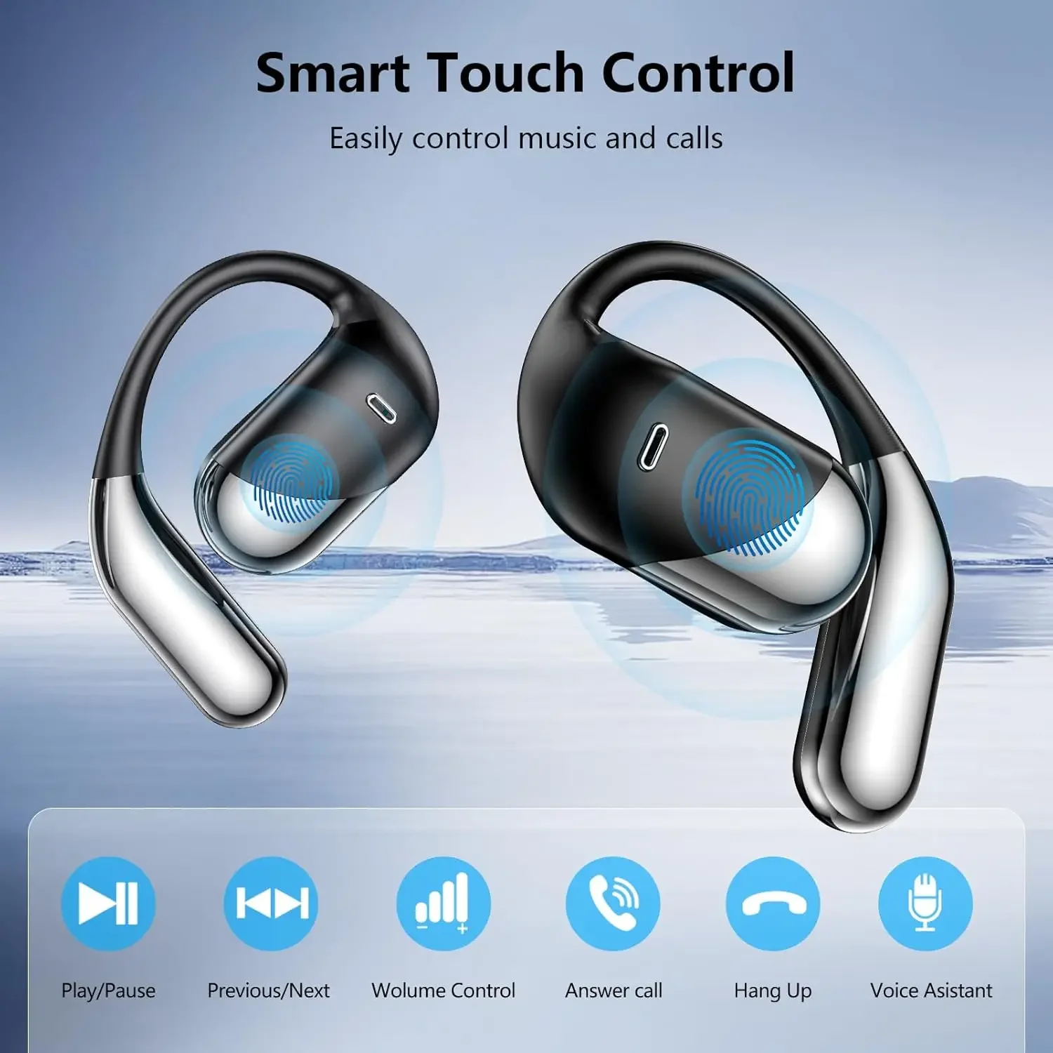 Draadloze Sport Oordopjes Blue - Anc Wireless Over Ear Headphones recensie en prijs