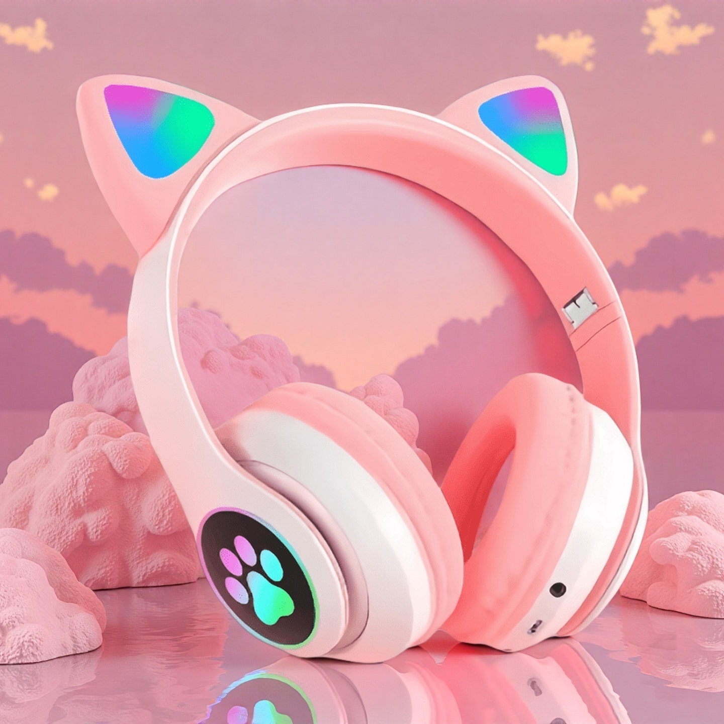 Nieuwe flitslicht schattige ka - Cat Ear Bluetooth Headset Led recensie en prijs