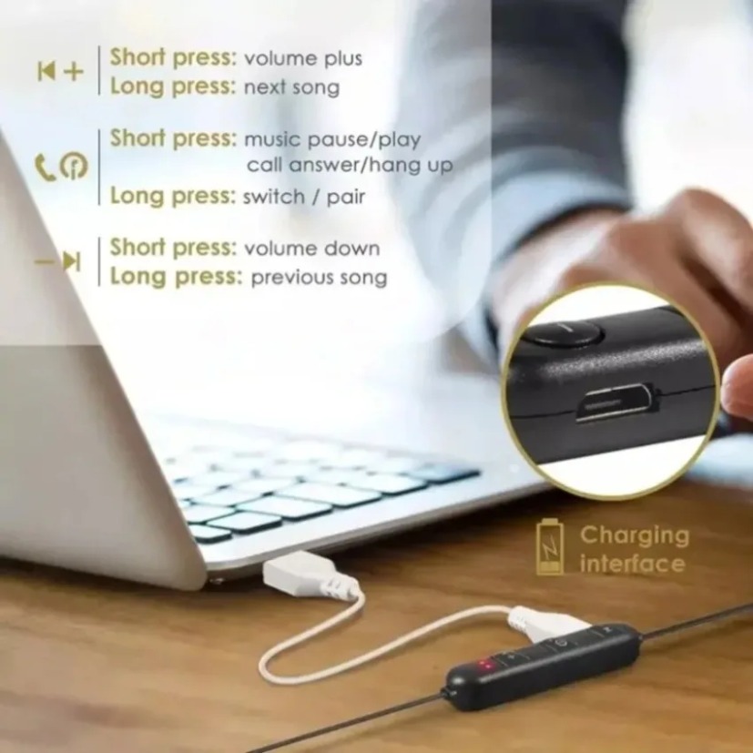 Nekband Bluetooth-oortelefoons - Magnetic Neckband Sports Earphones recensie en prijs