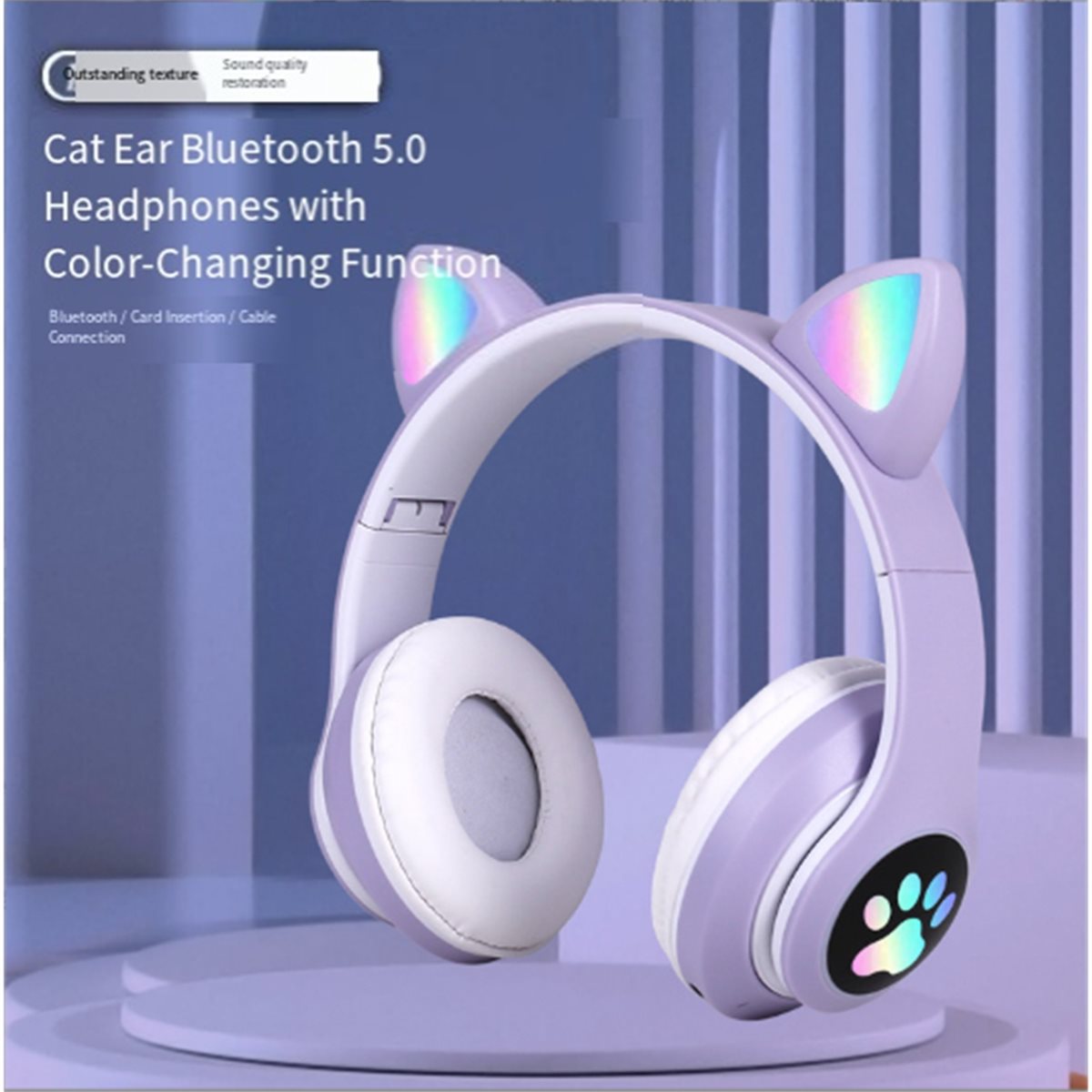 DT75BG Schattige Bluetooth-com - Cat Ear Bluetooth Headset Led recensie en prijs