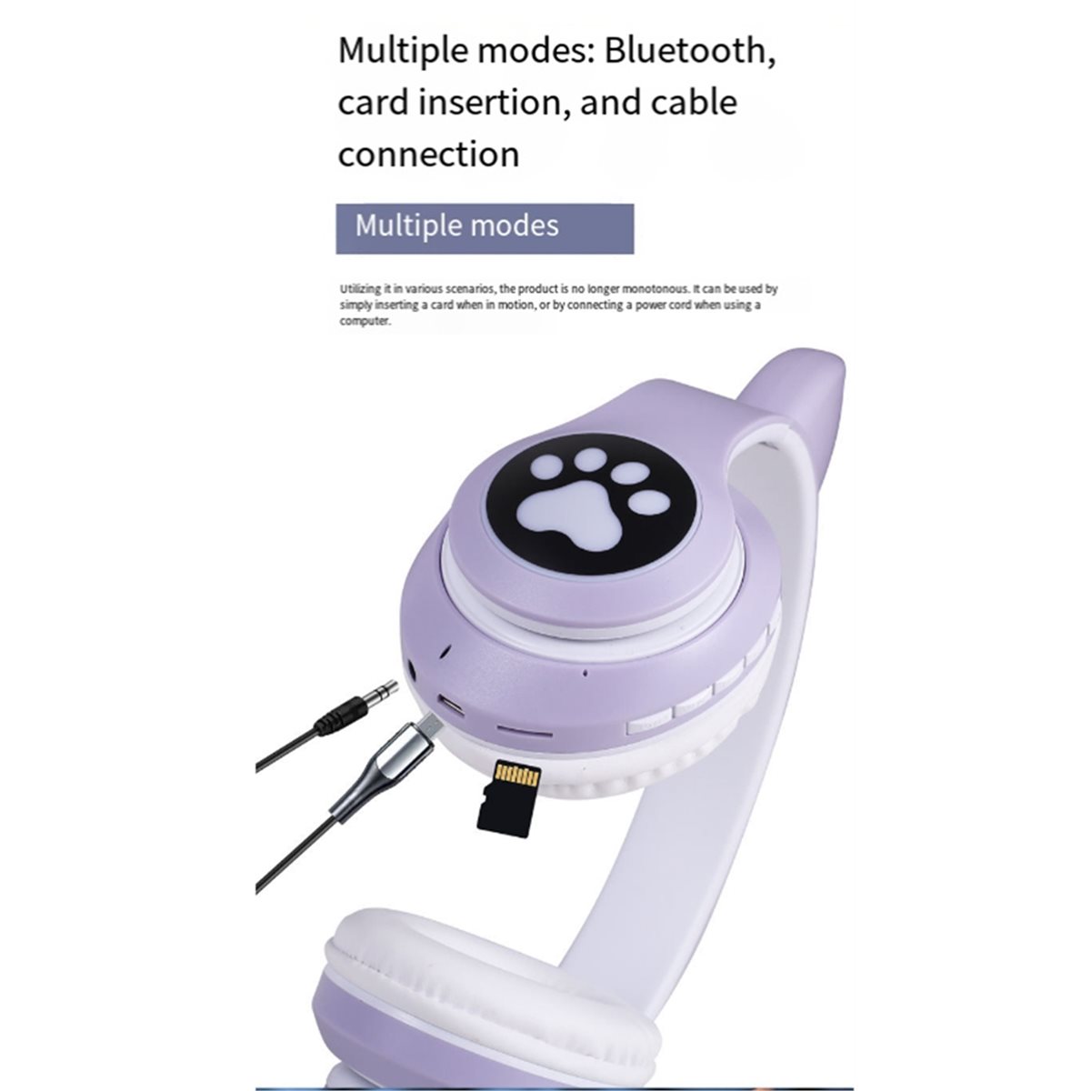 DT75BG Schattige Bluetooth-com - Cat Ear Bluetooth Headset Led recensie en prijs