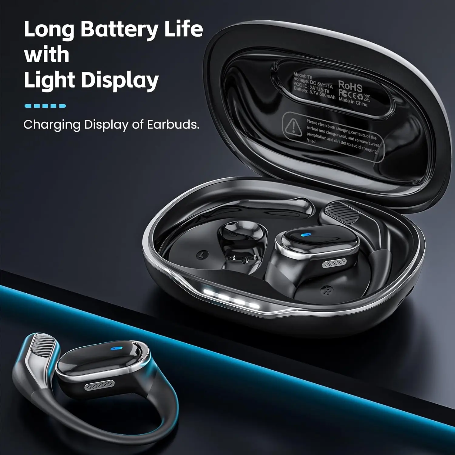 Bluetooth-oordopjes Draadloze  - Open Ear Air Conduction Headphones recensie en prijs